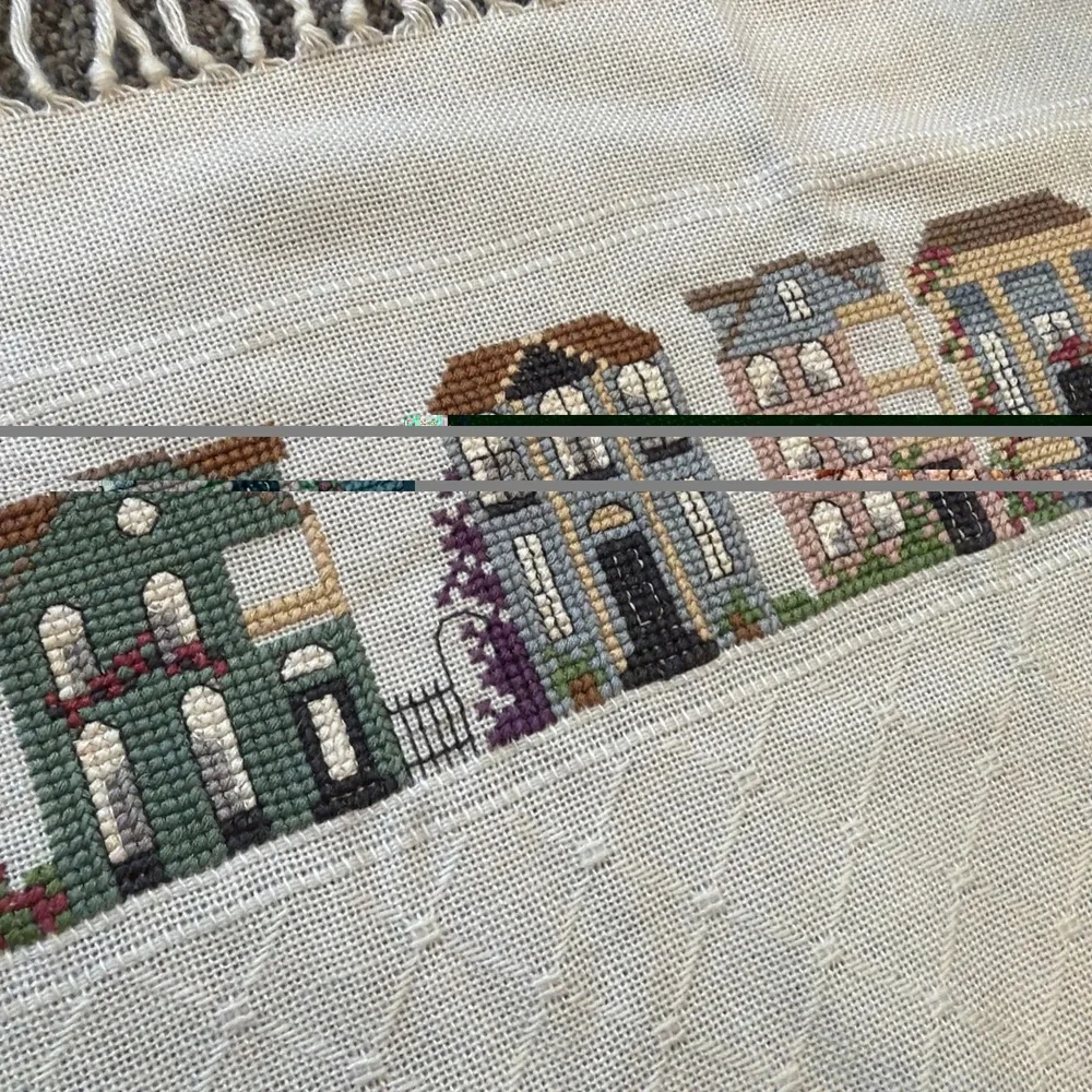 Handmade Cross Stitched Tablecloth 45